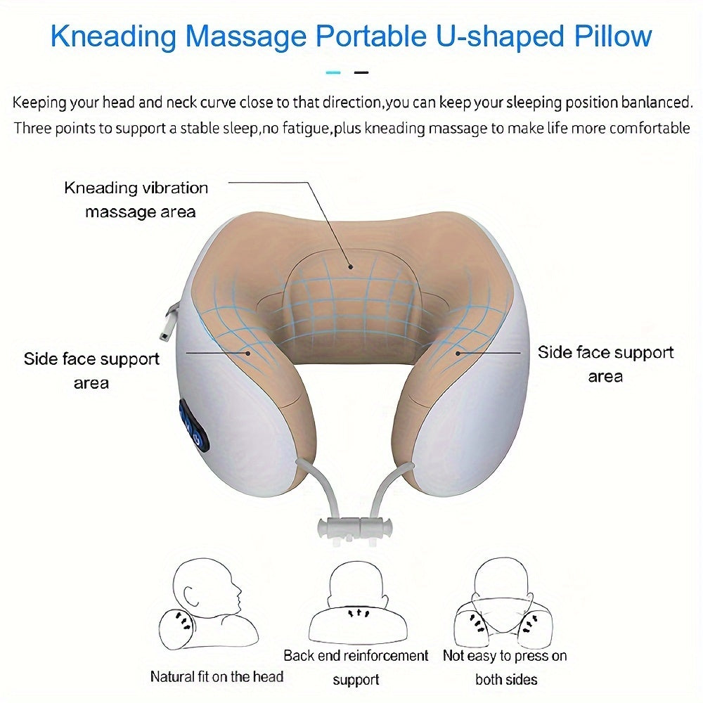 Coussin de massage en U, détente de cou, même en classe éco