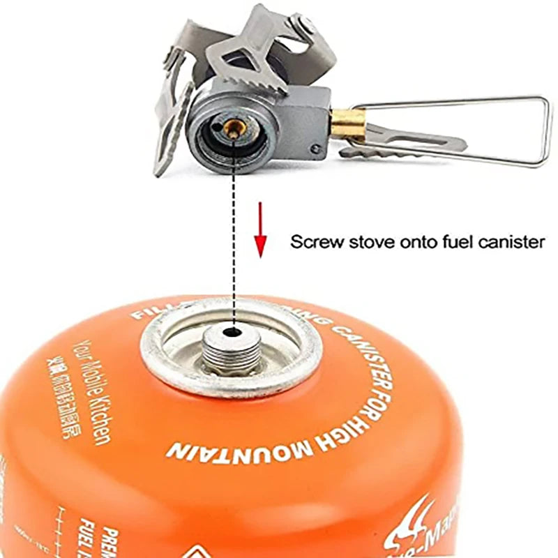 Mini réchaud à gaz léger 25 g BRS, réchaud de camping portable en titane pour extérieur, camping et randonnée