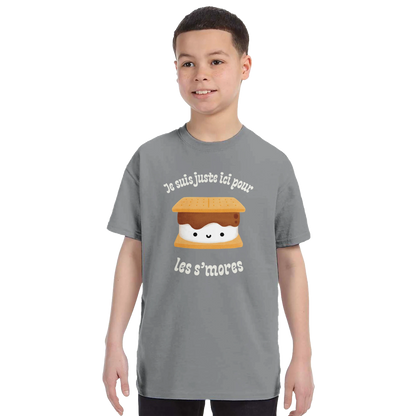 T-shirt Je suis juste ici pour les s'mores | Sans destination fixe