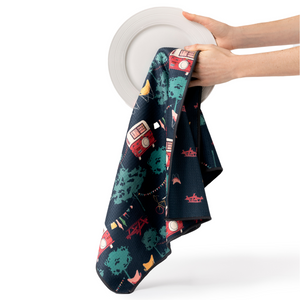 Ensemble de 2 linges à vaisselle en microfibre gaufrée