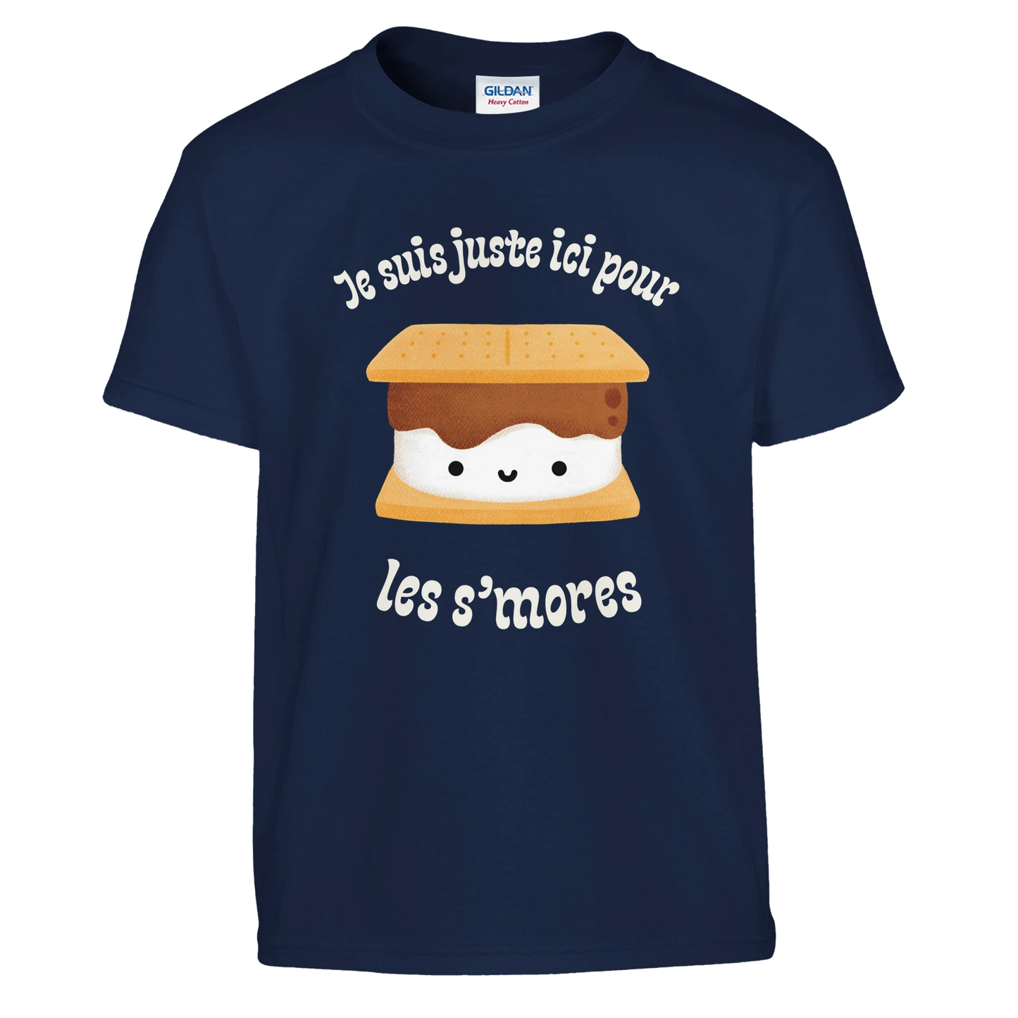 T-shirt Je suis juste ici pour les s'mores | Sans destination fixe