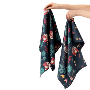 Ensemble de 2 linges à vaisselle en microfibre gaufrée