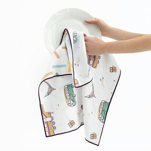 Ensemble de deux serviettes à mains à séchage rapide en microfibre gaufrée