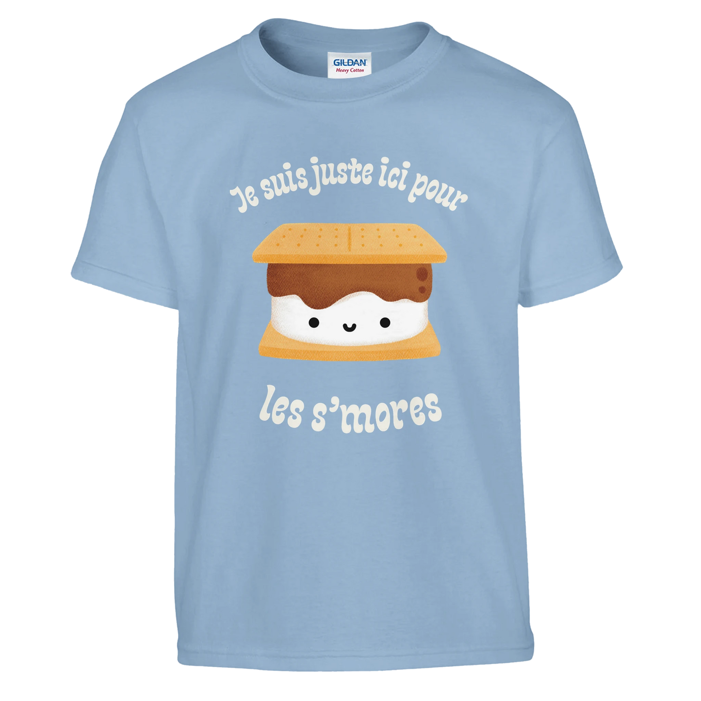 T-shirt Je suis juste ici pour les s'mores | Sans destination fixe