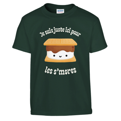 T-shirt Je suis juste ici pour les s'mores | Sans destination fixe