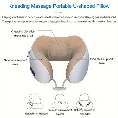 Coussin de massage en U, détente de cou, même en classe éco