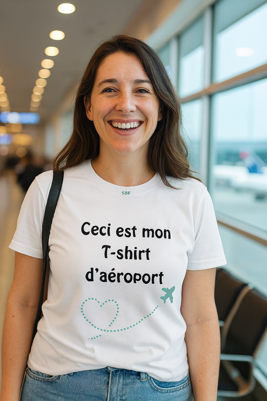 « Ceci est mon T-shirt d’aéroport »