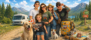 Famille de 5 avec chiens en voyage - Sans destination fixe