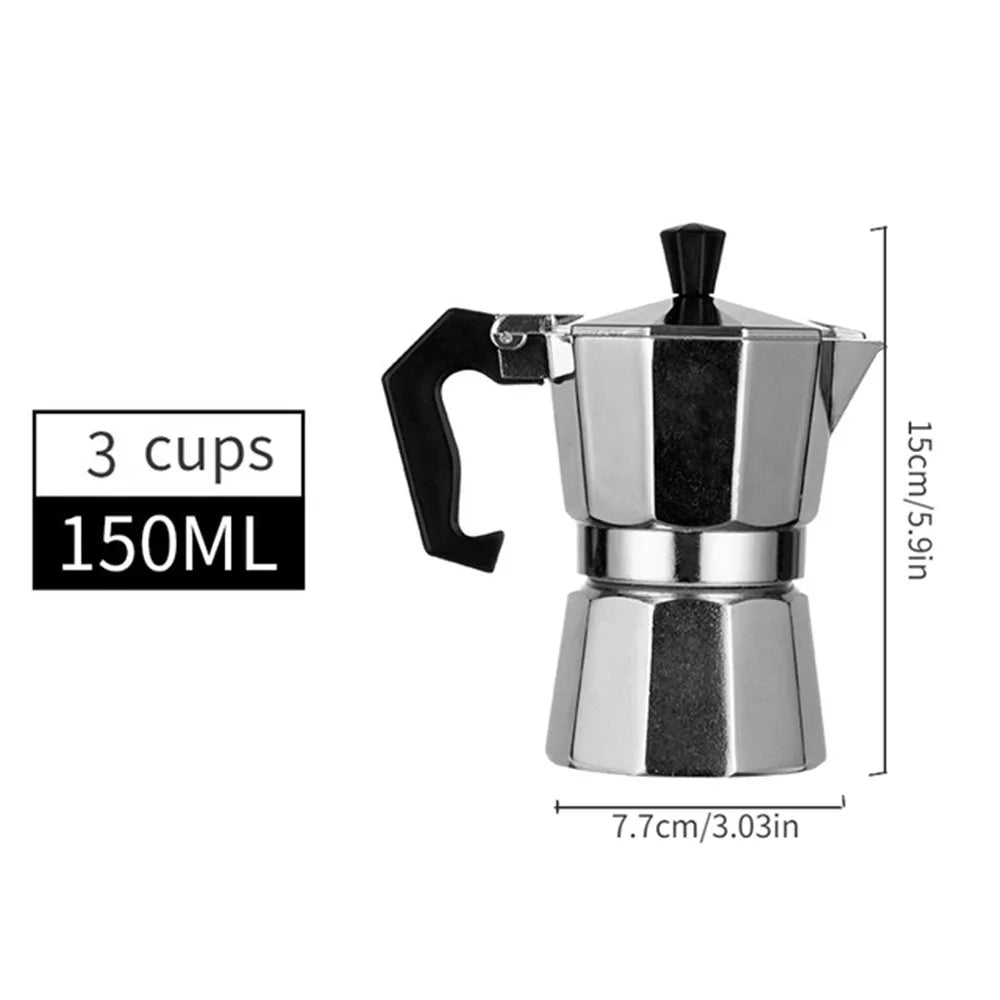 Cafetière moka octogonale – café de camp comme à la maison