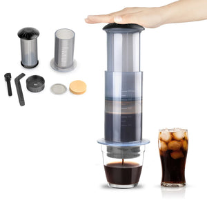 Cafetière portable espresso et French press avec filtres