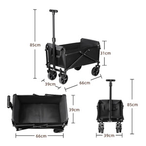Chariot pliable de camping et plage – 4 roues