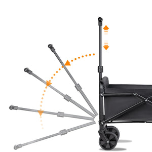 Chariot pliable de camping et plage – 4 roues