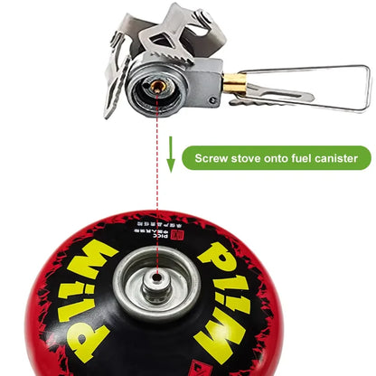 Mini réchaud à gaz léger 25 g BRS, réchaud de camping portable en titane pour extérieur, camping et randonnée