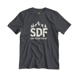 T-shirt montagne sdf gris foncé - plein air et camping - Sans destination fixe