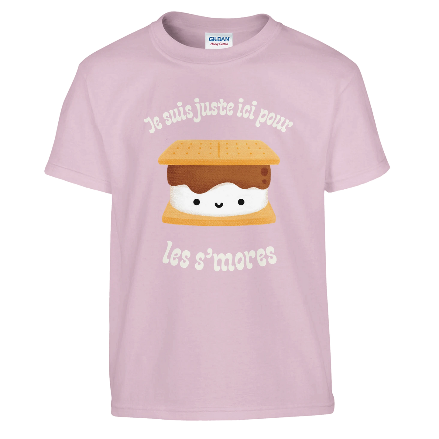 T-shirt Je suis juste ici pour les s'mores | Sans destination fixe