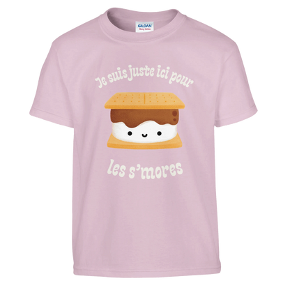 T-shirt Je suis juste ici pour les s'mores | Sans destination fixe