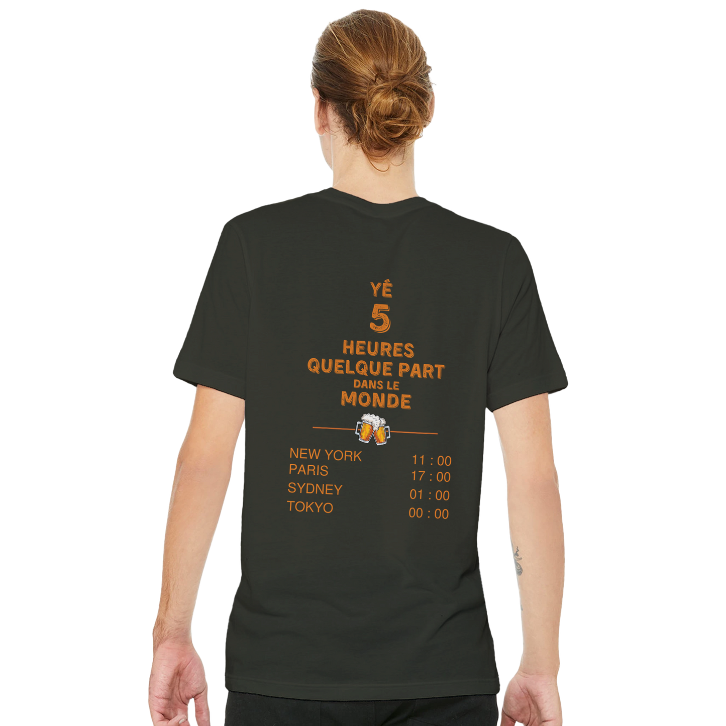 T-shirt Yé 5 heures quelque part dans le monde | Sans destination fixe