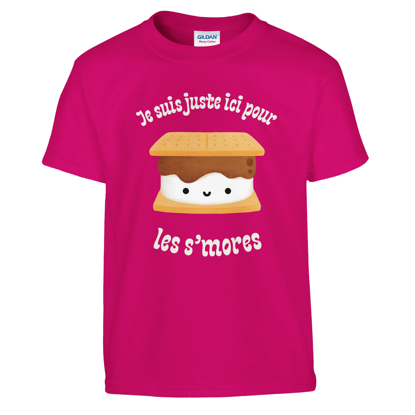T-shirt Je suis juste ici pour les s'mores | Sans destination fixe