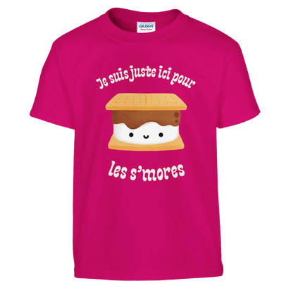 T-shirt Je suis juste ici pour les s'mores | Sans destination fixe