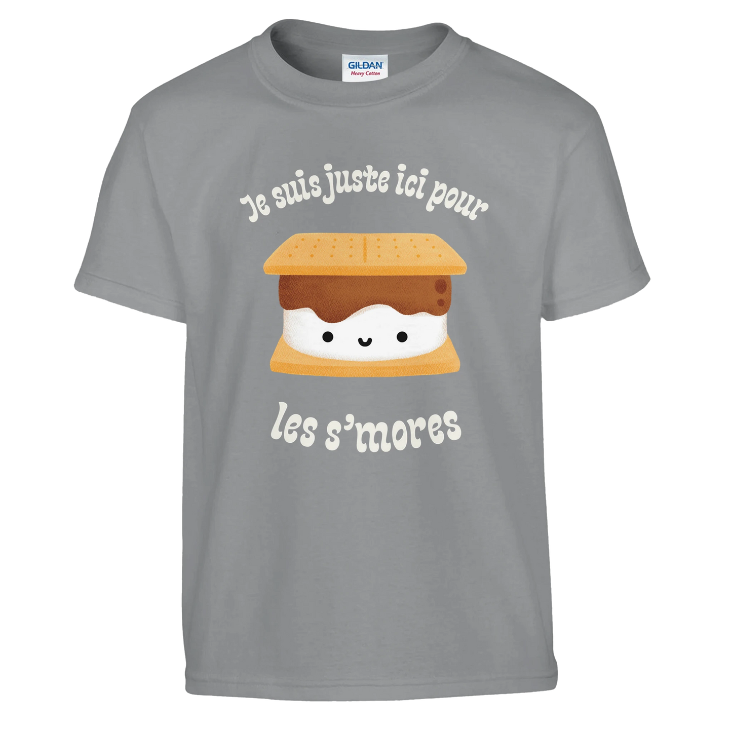 T-shirt Je suis juste ici pour les s'mores | Sans destination fixe