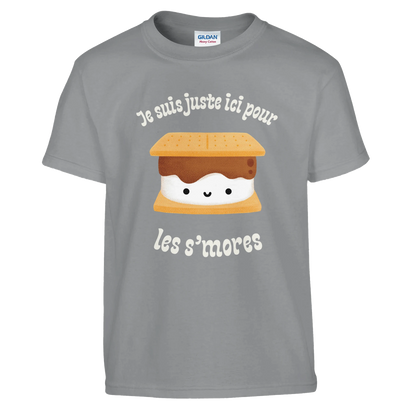 T-shirt Je suis juste ici pour les s'mores | Sans destination fixe