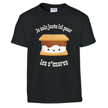 T-shirt Je suis juste ici pour les s'mores | Sans destination fixe