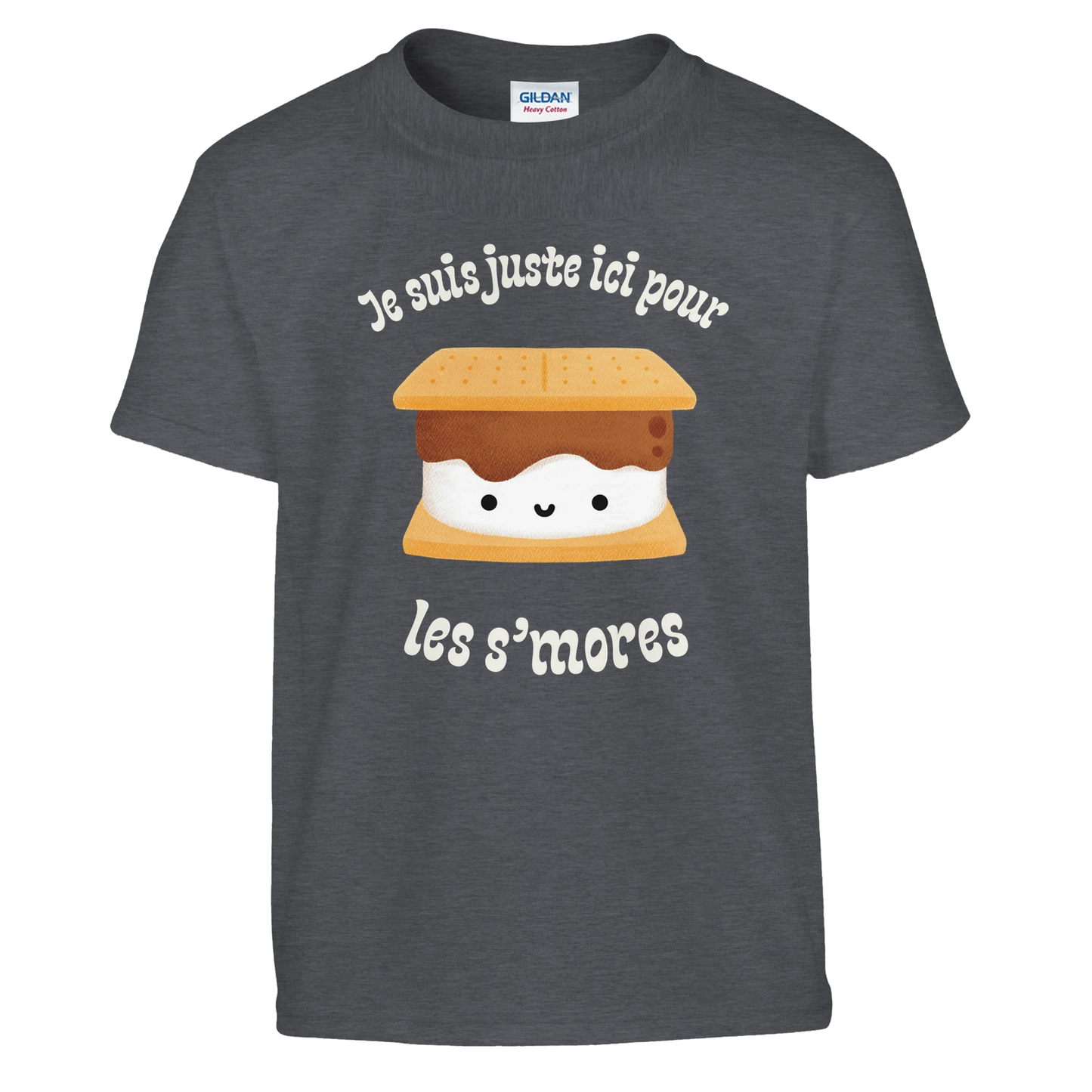 T-shirt Je suis juste ici pour les s'mores | Sans destination fixe