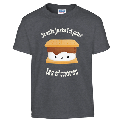 T-shirt Je suis juste ici pour les s'mores | Sans destination fixe