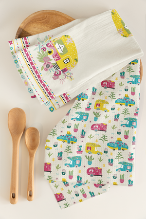 Ensemble de 2 linges à vaisselle microfibre